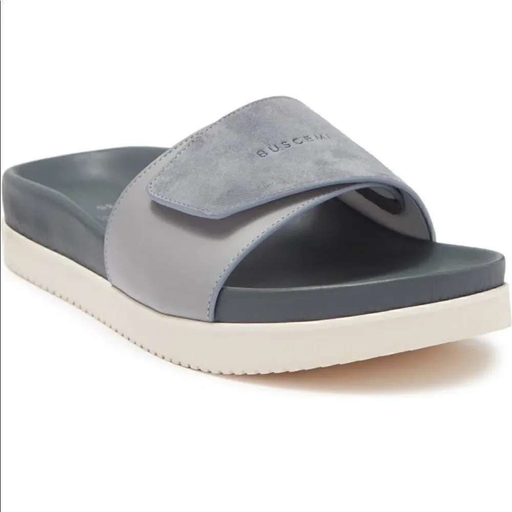 Buscemi Women’s leather upper/ lining lightweight handcrafted slide sandal Sz 35